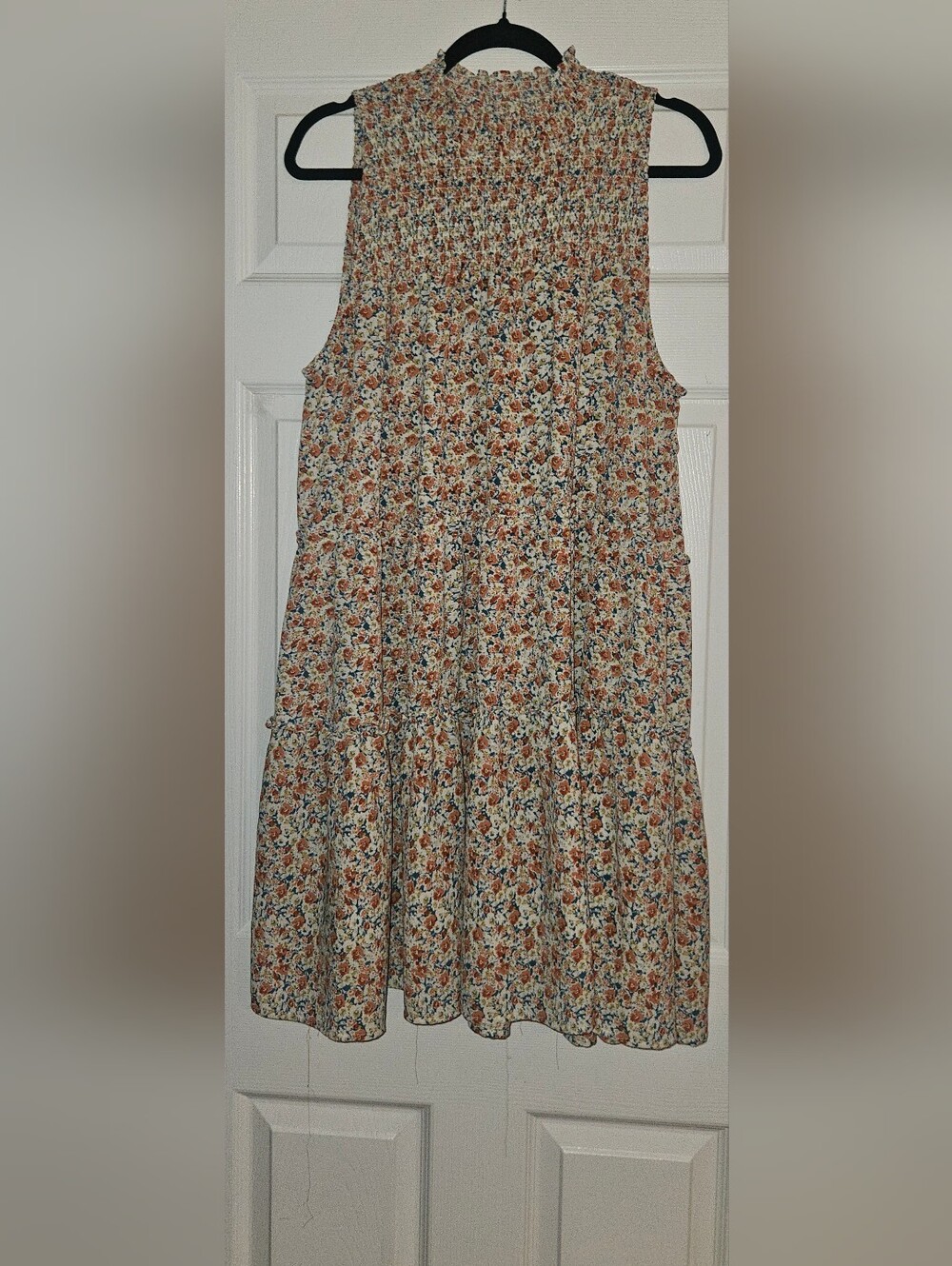 Liberty Love Floral Tiered Maxi Skirt in Cream and Rust Floral